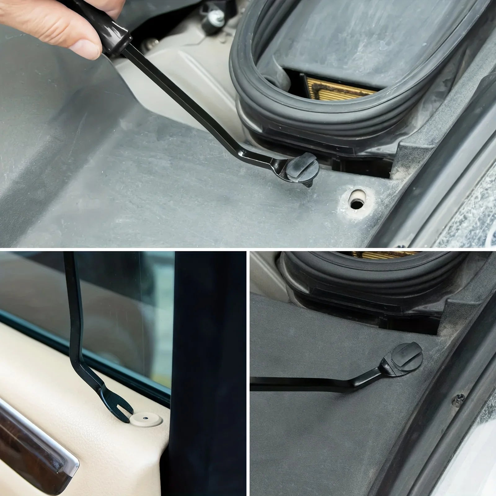 5PCS Car Trim Removal Tool Kit, No Scratch Plastic Pry Tool Kit Auto Interior Door Panel Clip Fastener Removal Set for Vehicle