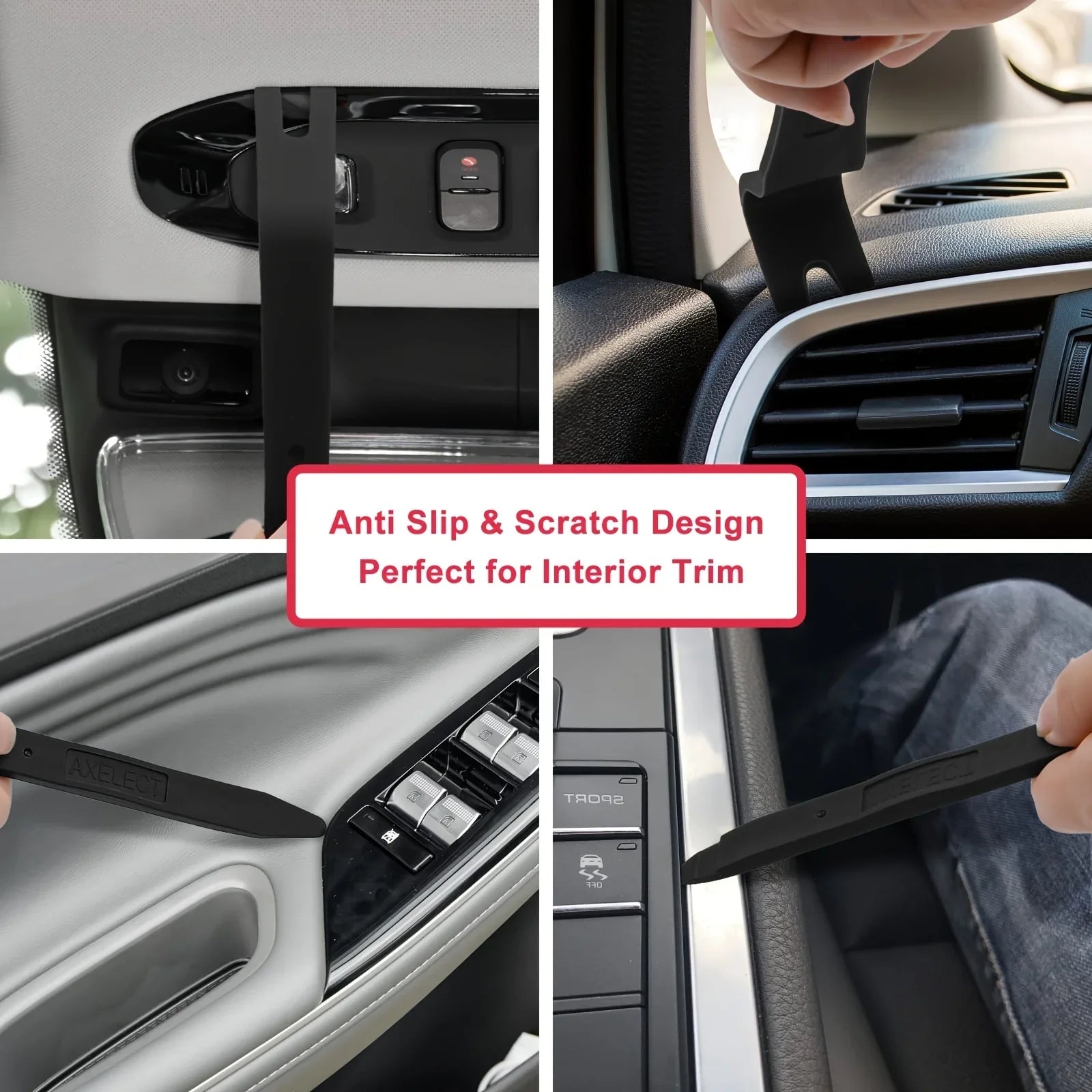 5PCS Car Trim Removal Tool Kit, No Scratch Plastic Pry Tool Kit Auto Interior Door Panel Clip Fastener Removal Set for Vehicle